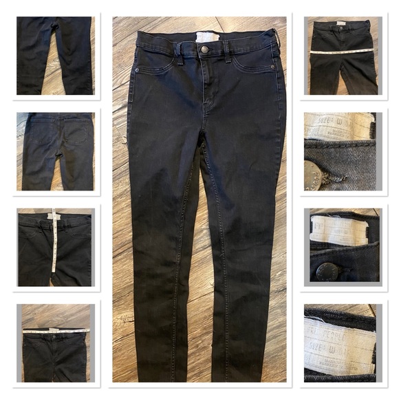 Free People Skinny Ankle Black super soft Jeans Size 28” 29”. see measurements - Picture 2 of 11